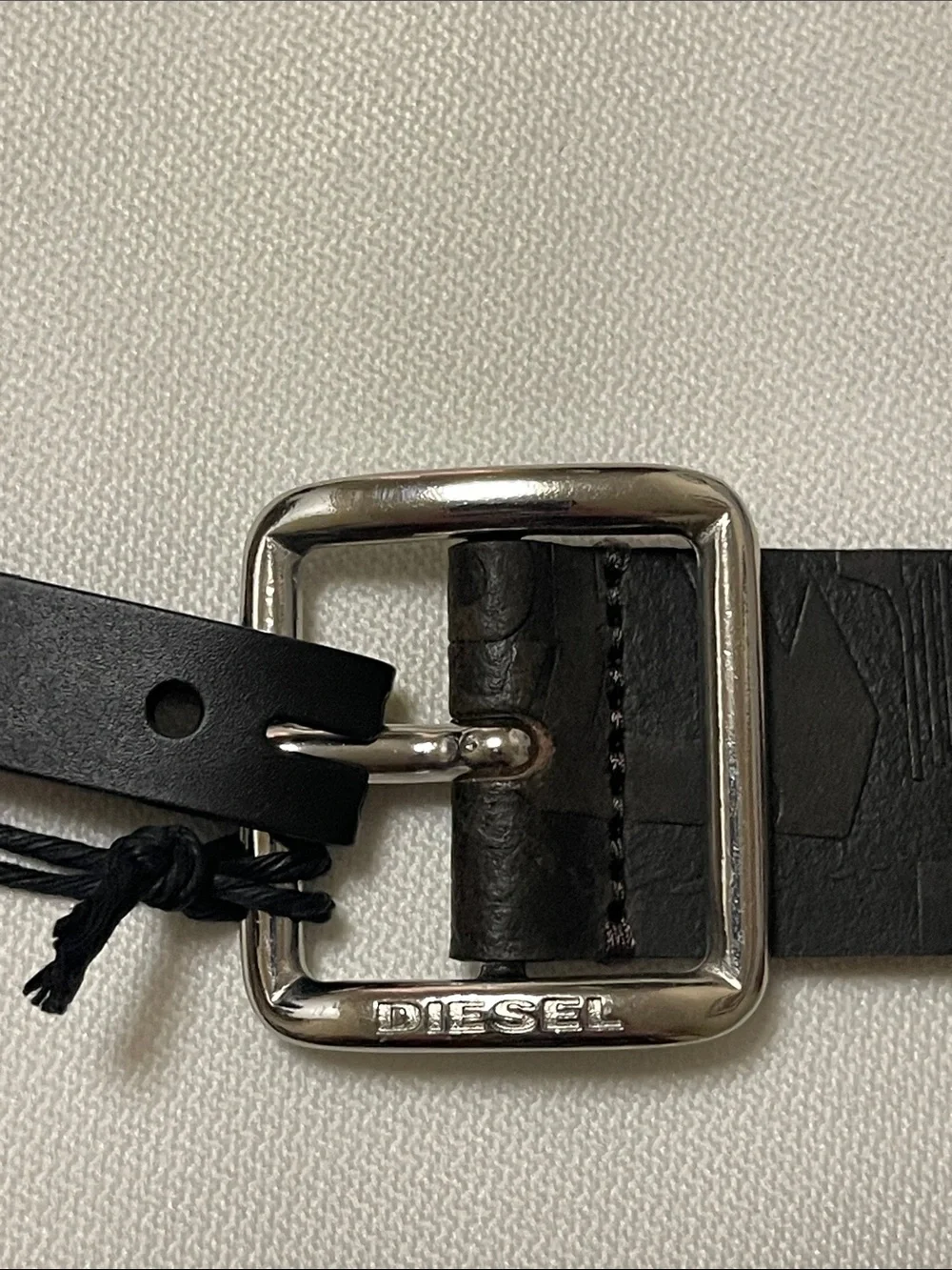 Diesel dark brown Embossed Logo Leather Belt size 30 (75 cm)